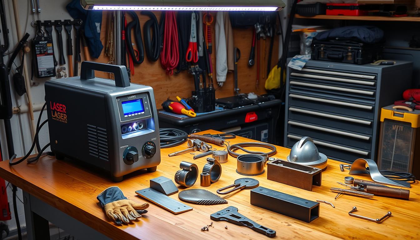 laser welding workspace setup