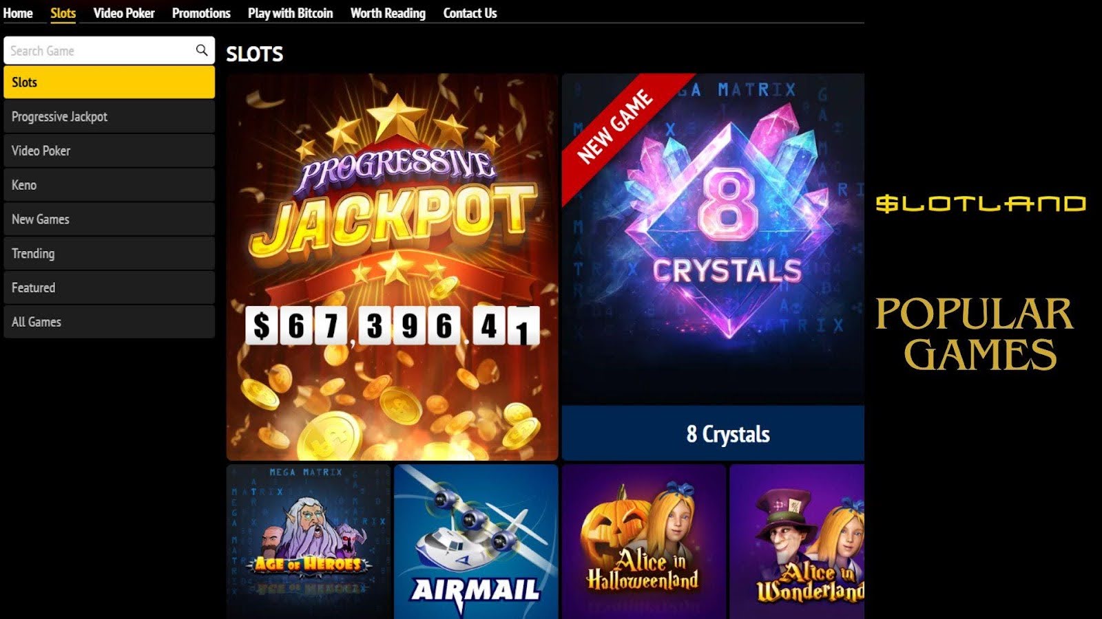 Popular games on the slotland website in 2025