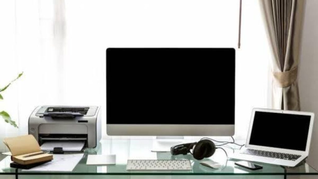 Modern home office setup.