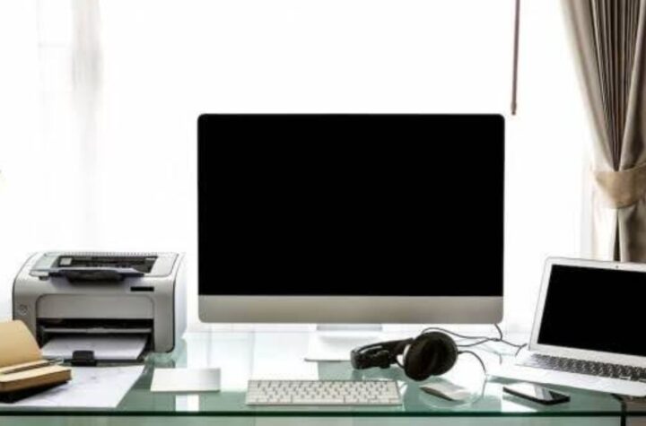 Modern home office setup.