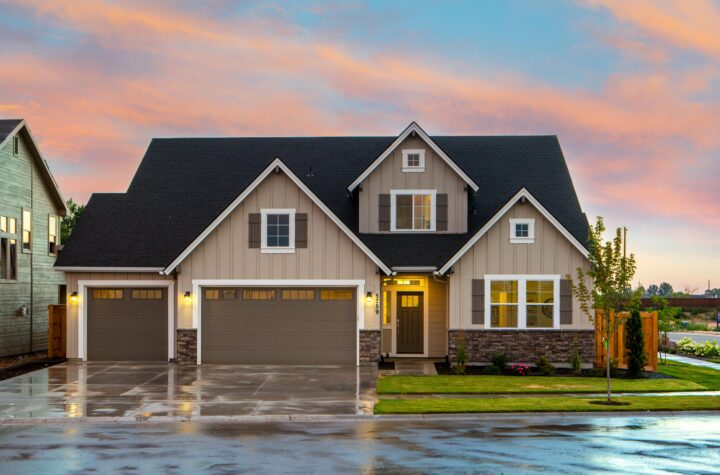 Mixed materials creating depth in home design